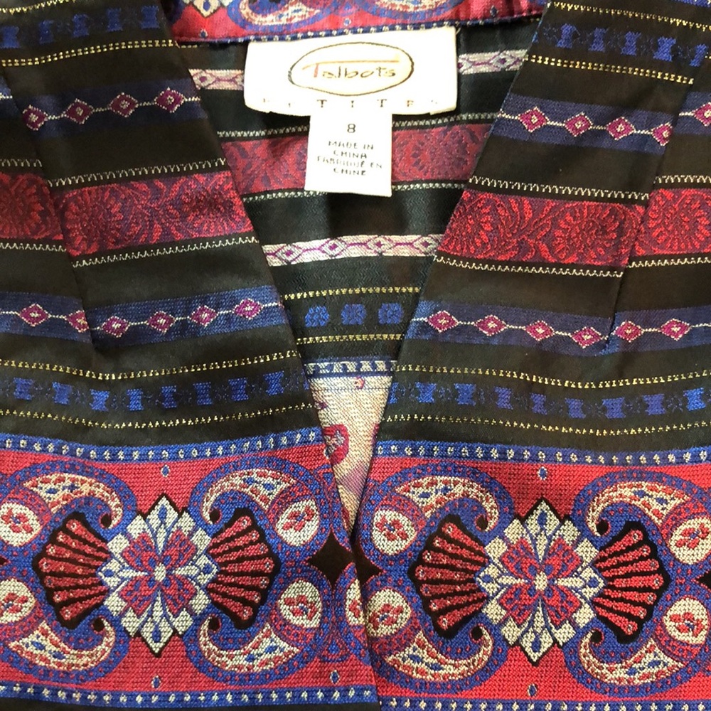 Talbots Silk Blend Jacket Sz 8 Petite